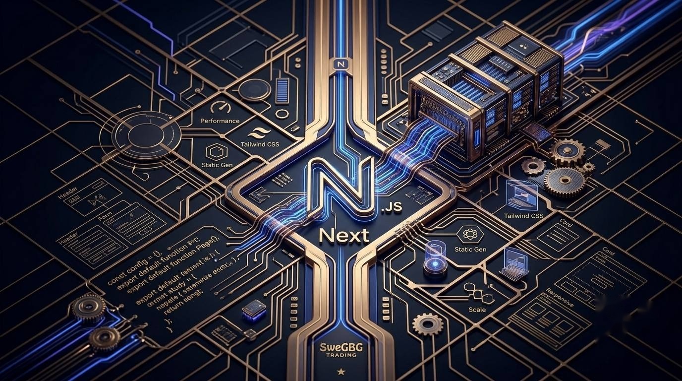 SweGBG Trading — Next.js circuit board